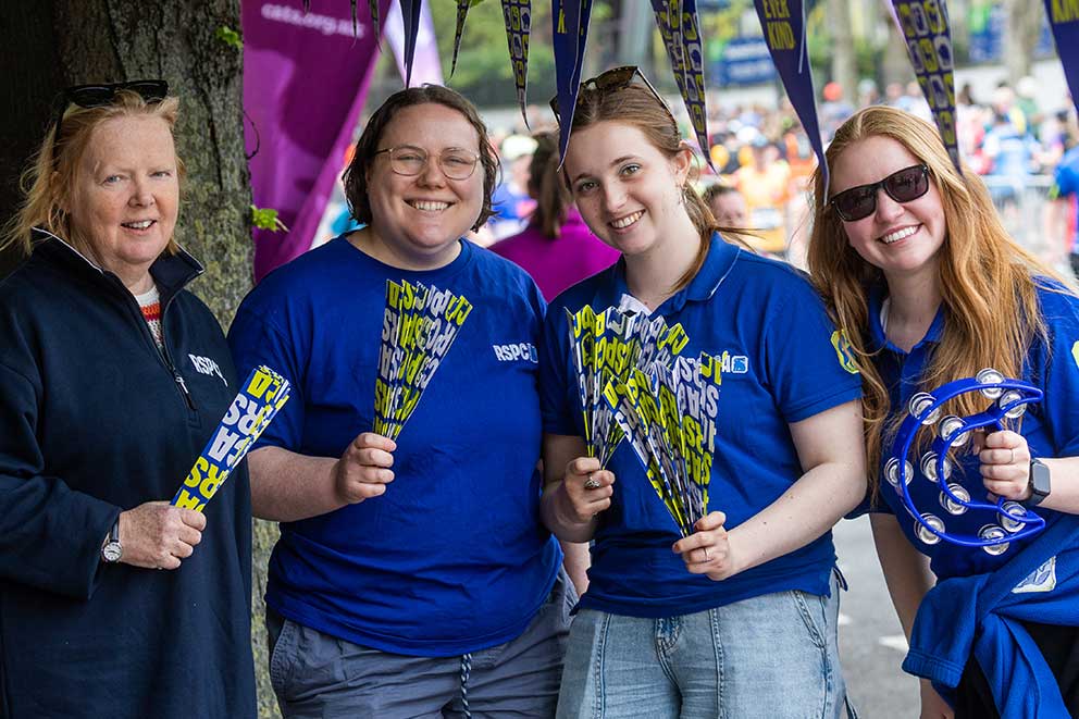 Four RSPCA fundraisers at an event.
