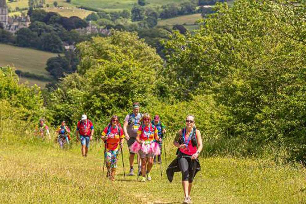 The Cotswold Way trekking challenge provides fantastic views.